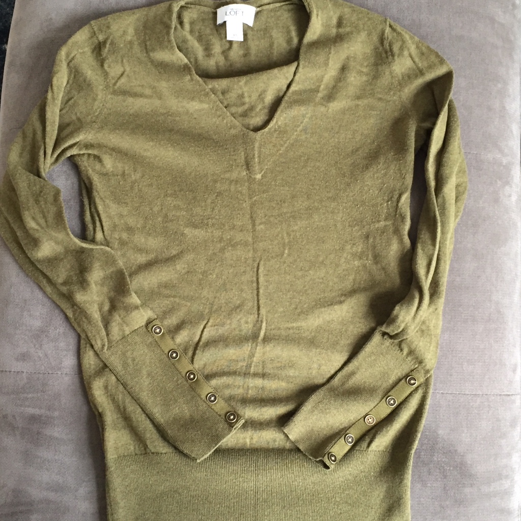 Loft | Button Cuff Sweater